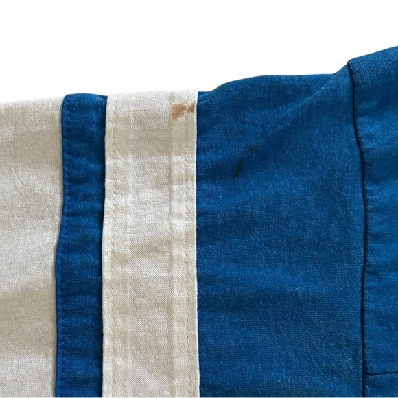 VINTAGE Seattle Seahawks Jersey Tee – Royal Blue with Striped Sleeves - Picture 4 of 16